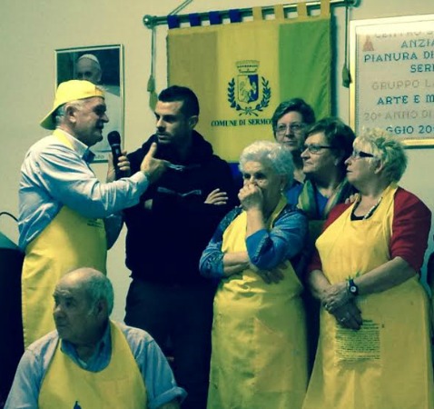 Sermoneta, polentata al centro anziani con Andrea Milani del Latina Calcio