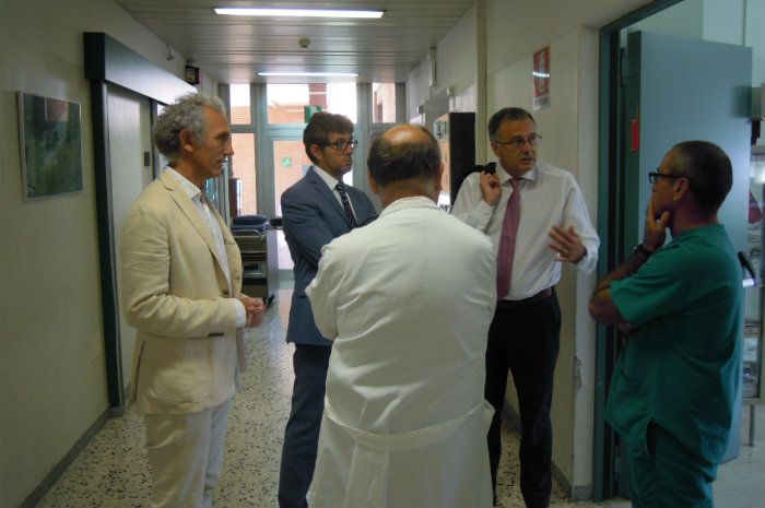 Coletta e Casati in visita al Goretti