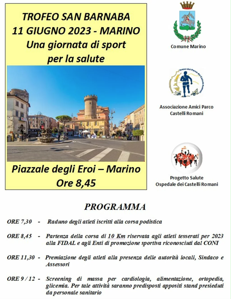 Podismo, continua “in corsa libera2, il circuito a cura di Opes Latina: domenica si corre a Marino